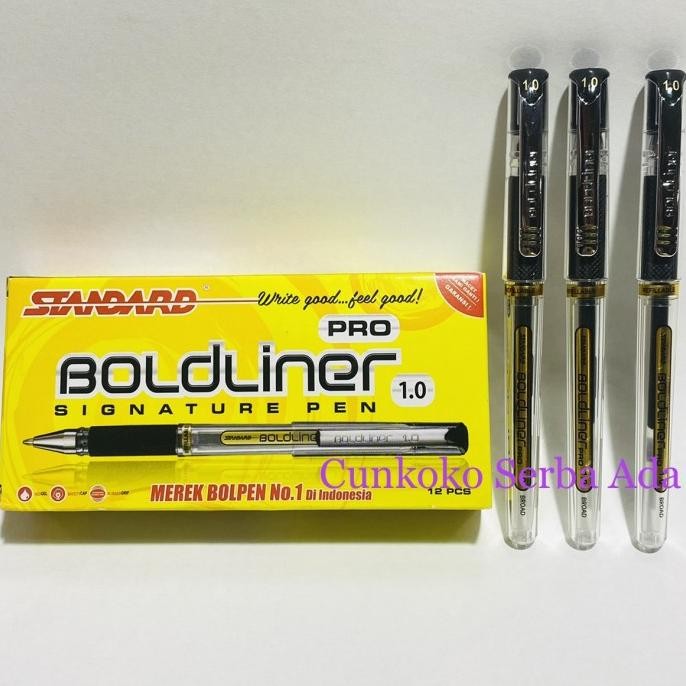 

Produk Baru!! PULPEN STANDARD BOLDLINER PRO 1.0 ( HITAM ) / 1 BOX ISI 12 PCS