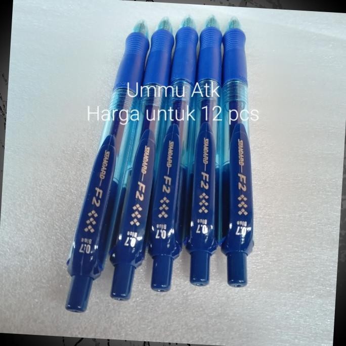 

Produk Baru!! Pulpen gel f2 standard isi 12 pcs biru