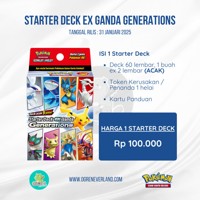 Pokemon TCG Indonesia Starter Deck EX Ganda "Generations"