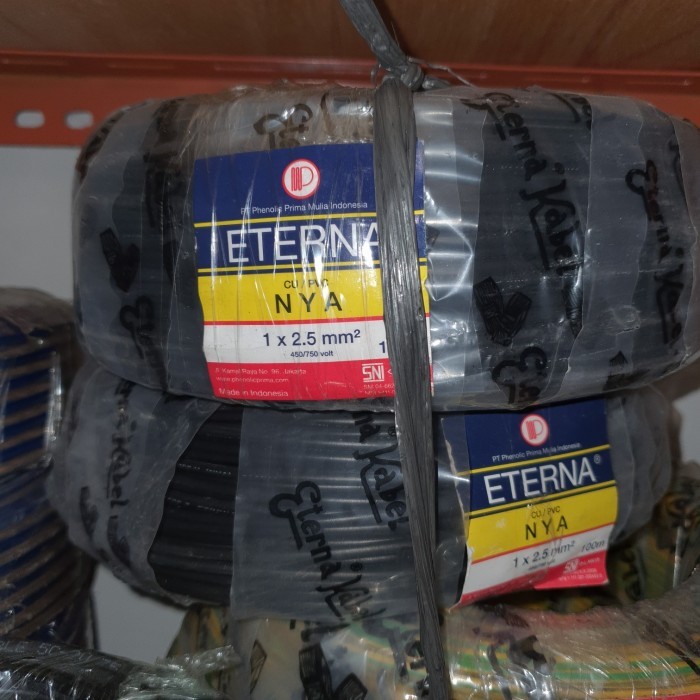 TERBARU - Kabel listrik NYA 2.5 mm Eterna hitam 100 meter 2.5mm