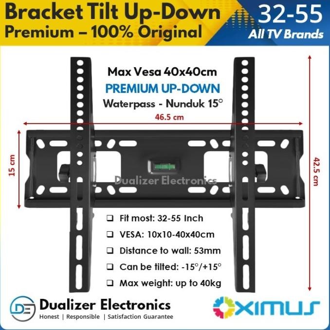 Diskon! Bracket Smart Android TV 32-40-43-50-55 Inch TCL, Sharp, Realme, Mi TV