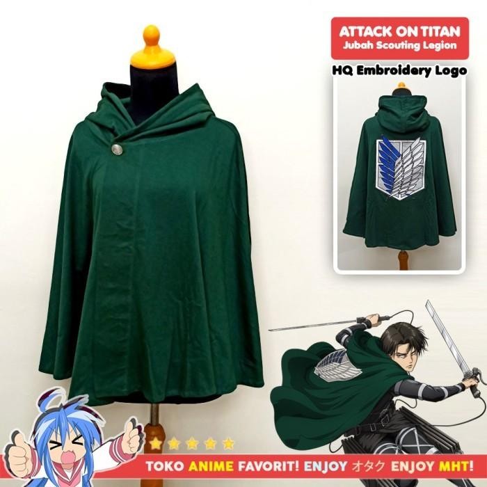 New 100% Originalll Jubah Attack On Titan (Shingeki No Kyojin) : Scouting Legion Terlaris Best Quali