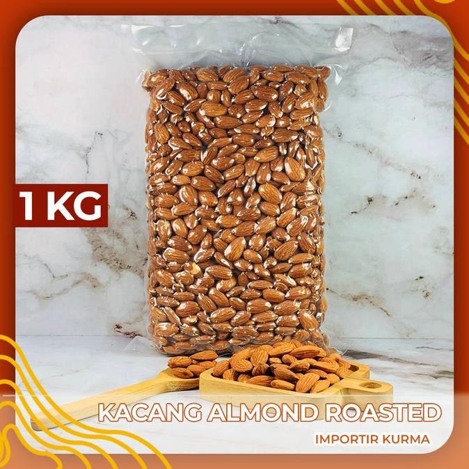 

almond roasted 1kg kacang almond panggang / almond panggang roasted termurah