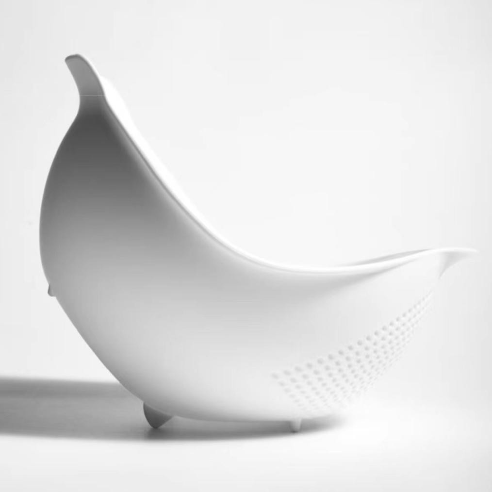 Kekinian Rice Cleaning Vegetables Basket / Baskom Saringan Cuci Beras Sayuran Buah Putih H400 Kekini