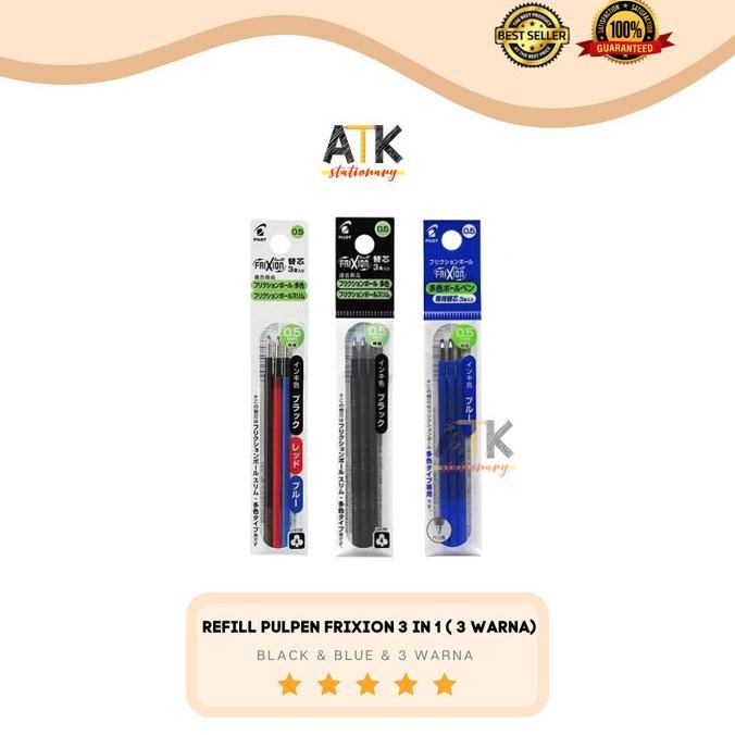 

Refill Isi Pulpen Frixion 3 In 1 ( Pulpen 3 Warna) Atk Stok Terbatas