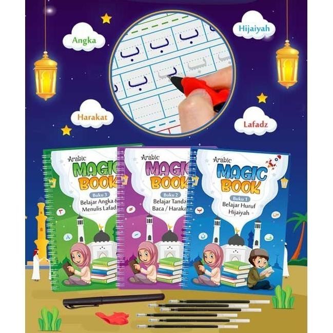 

Buku Belajar Menulis Anak Muslim Bahasa Arab Free Pulpen Ajaib Stok Terbatas