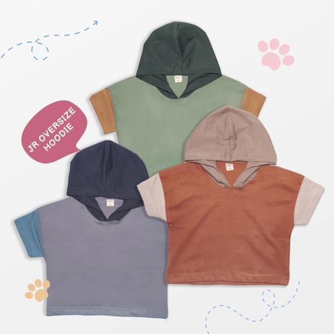 sale bajubaja junior oversize hoodie / kaos oversize anak topi combed 24s