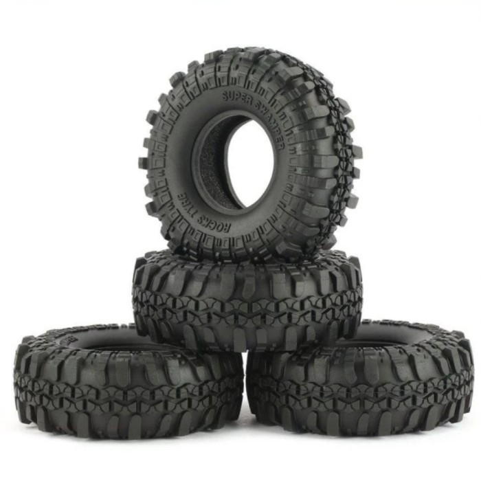 Murah 4pcs Ban 1.9 Rc Axial Scx10 ii RGT trx4 D90 D110 Ban Rc 1/10 110mm Non COD