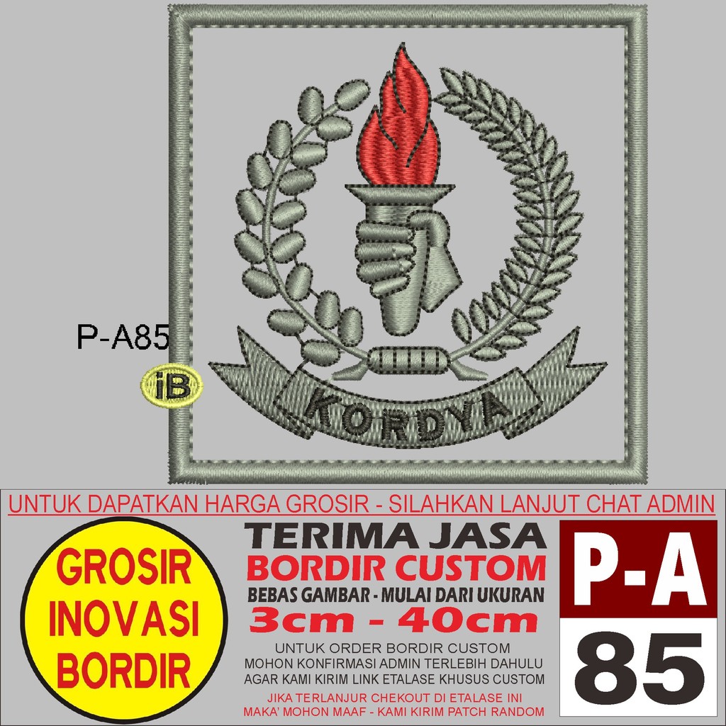 PATCH BORDIR LOGO P-A85 FKPPI - GIB REVIEW/TESTIMONI