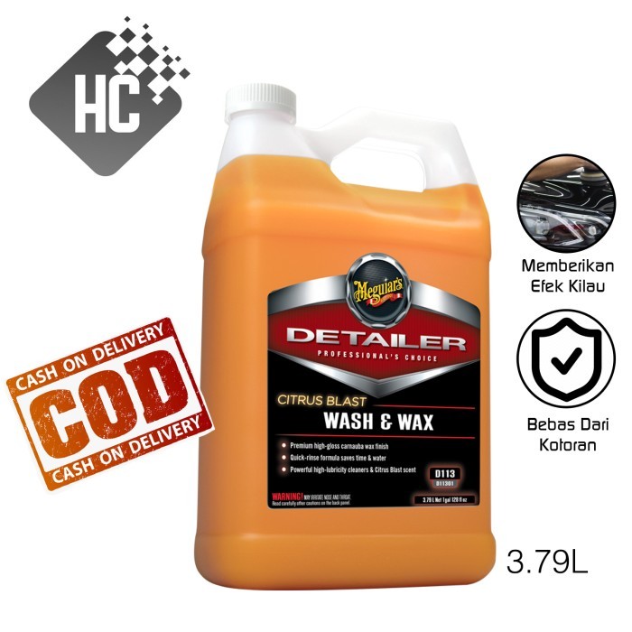 Ready Meguiars Citrus Blast Wash & Wax, Shampoo Mobil, Sabun Cuci Mobil