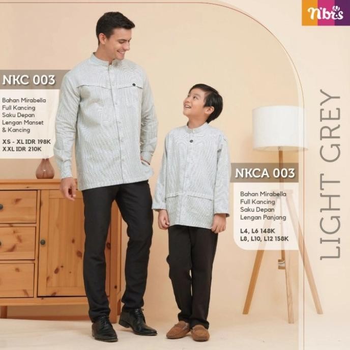 baju koko couple ayah dan anak lengan panjang nkc nkca 003 nibras