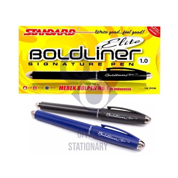

Produk Baru!! Pulpen Standard Boldliner Elite Signature Pen 1.0mm - Hitam 1 lusin