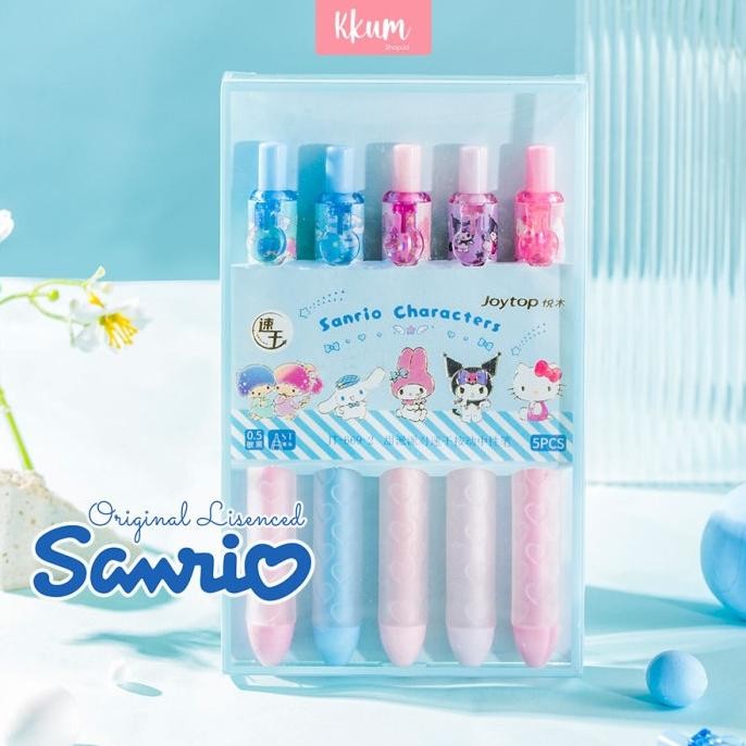 

Produk Baru!! 5 PCS Pulpen set ORI sanrio 0.5mm ST/ Pen gell mekanik hitam