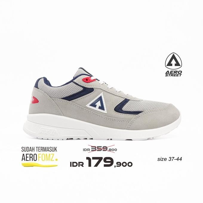 Aerostreet 37-44 Osaka Putih Abu Muda Biru Tua - Sepatu Sneakers