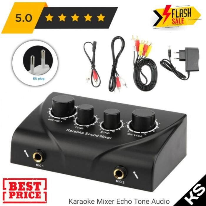 KARAOKE SOUND MIXER ECHO TONE AUDIO - 2 INPUT MIC