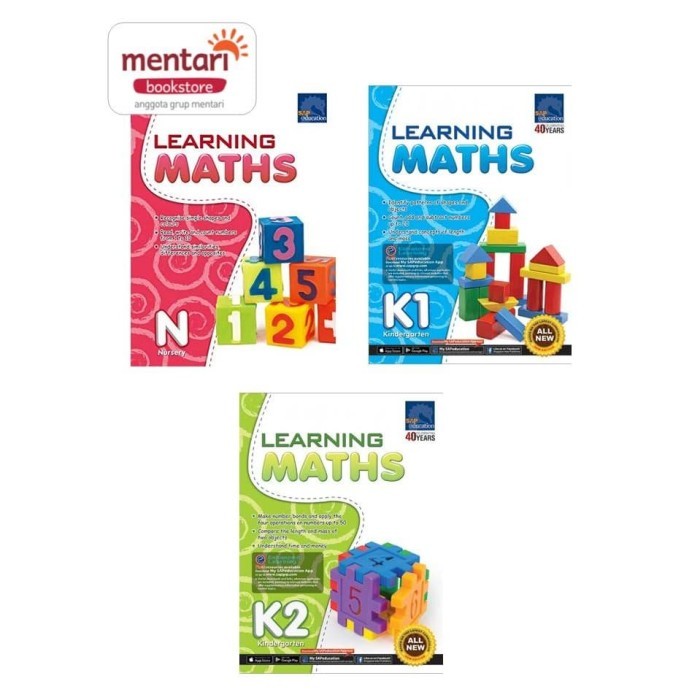 

TERBARU Learning Math Kindergarten Buku Pelajaran Matematika TK BISA GOSEND!
