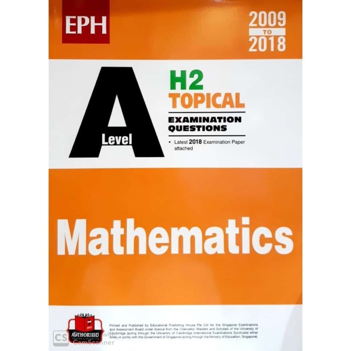 

TERBARU A Level H2 Topical Examination Questions Mathematics BISA GRAB!