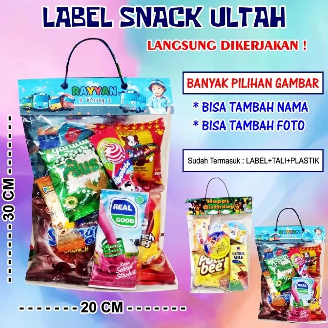 

PLASTIK LABEL ULANG TAHUN ANAK CUSTOM TAS SNACK ULANG TAHUN