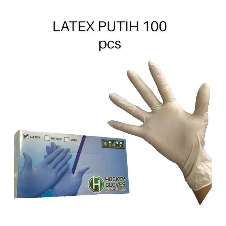 

BARU SARUNG TANGAN LATEX HOCKEY NON POWDER ISI 100PCS