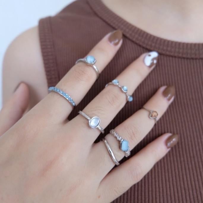 Aquamarine Stacking Ring