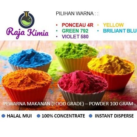 

BARU PEWARNA MAKANAN HALAL - POWDER - 100 GRAM