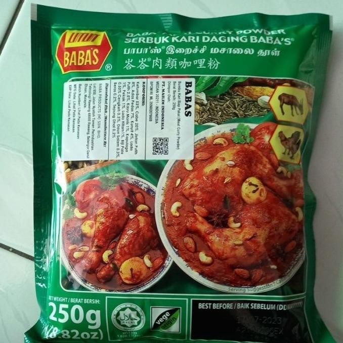 

BARU BABAS MEAT CURRY POWDER 250GR UNTUK KARI DAGING