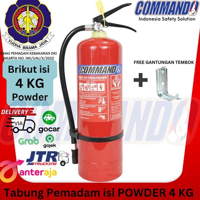 

BARU TABUNG APAR 4 KG COMMANDO / 4 KG POWDER PEMADAM PORTABLE