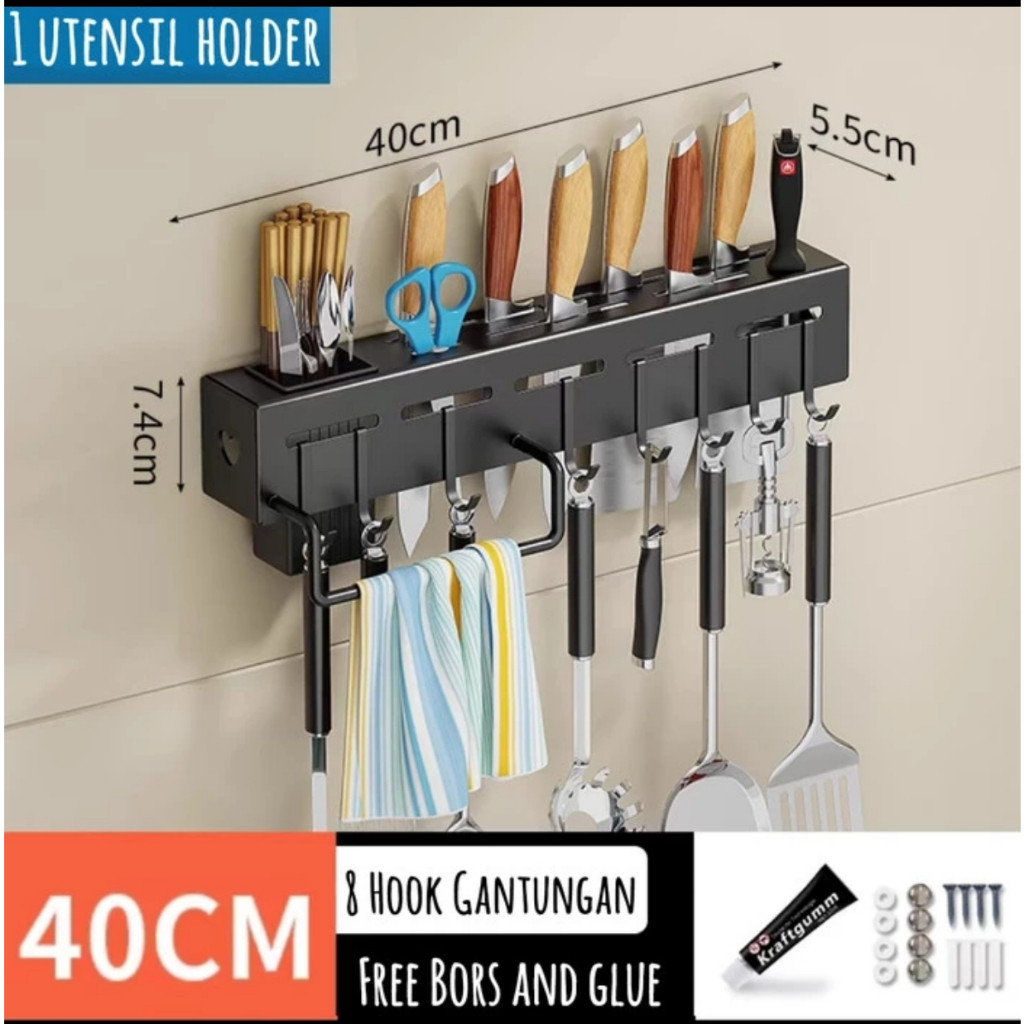Rak pisau dapur serbaguna / rak gantung pisau dapur R012
