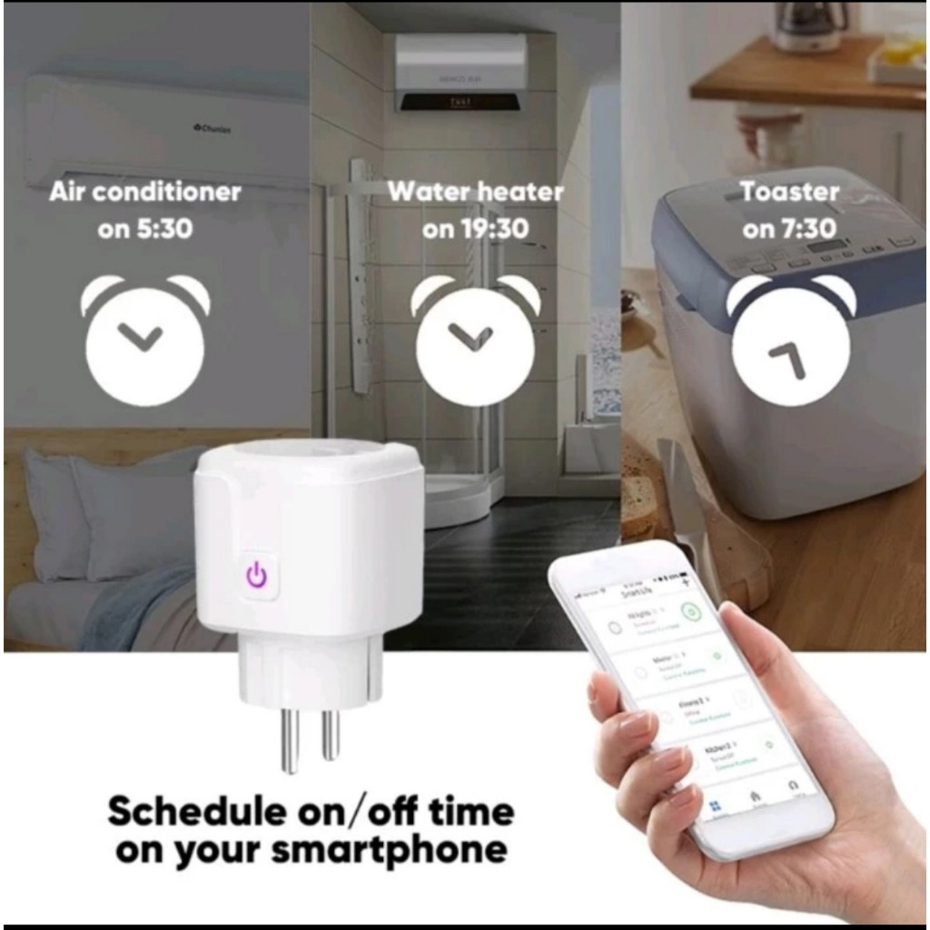 Wifi Smart Plug Socket 16A / Wifi Stop Kontak Colokan Smart Switch