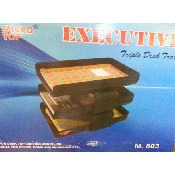 

File Tray 3 / Rak file 3 tingkat Executive / deck tray