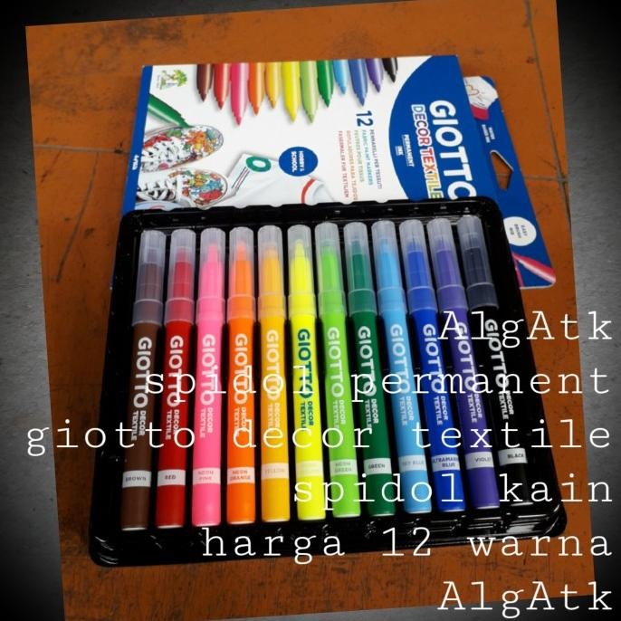 

Spidol Permanent Gioto Decor Textile Isi 12 Pcs. Termurah