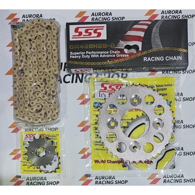 Girset Sss 428 Supra X 125 - Blade New - Revo Absolute & Rantai Hsbt Original