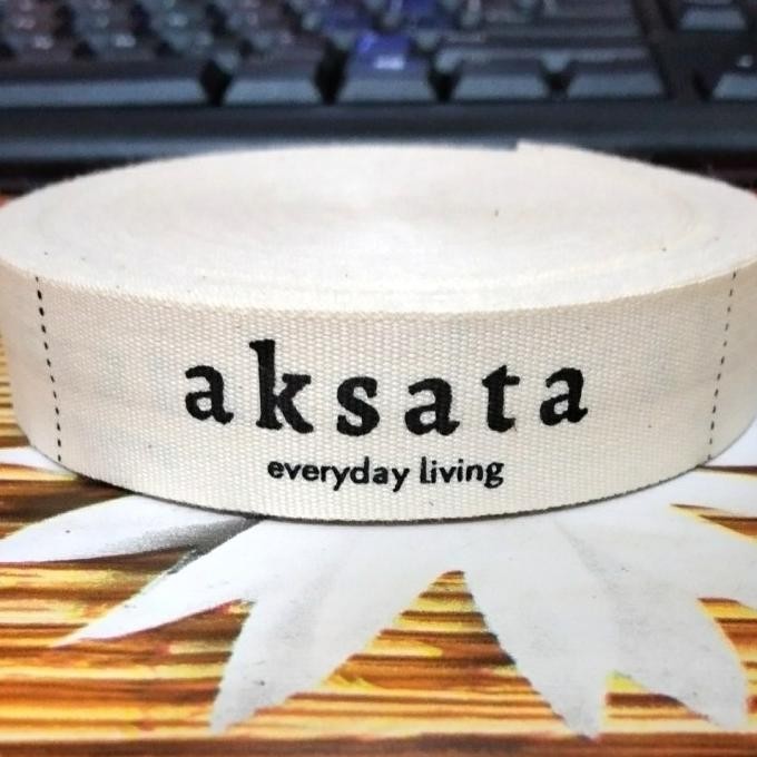 Label Pita Katun 2,5 Cm/Sablon Pita