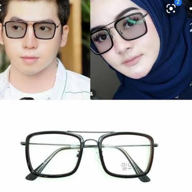 kacamata model korea terbaru kotak cowok cowo wanita cewe photocromic Terlaris