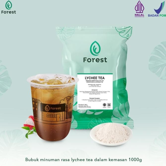 

BARU BUBUK MINUMAN LYCHEE TEA POWDER 1000G - FOREST BUBBLE DRINK