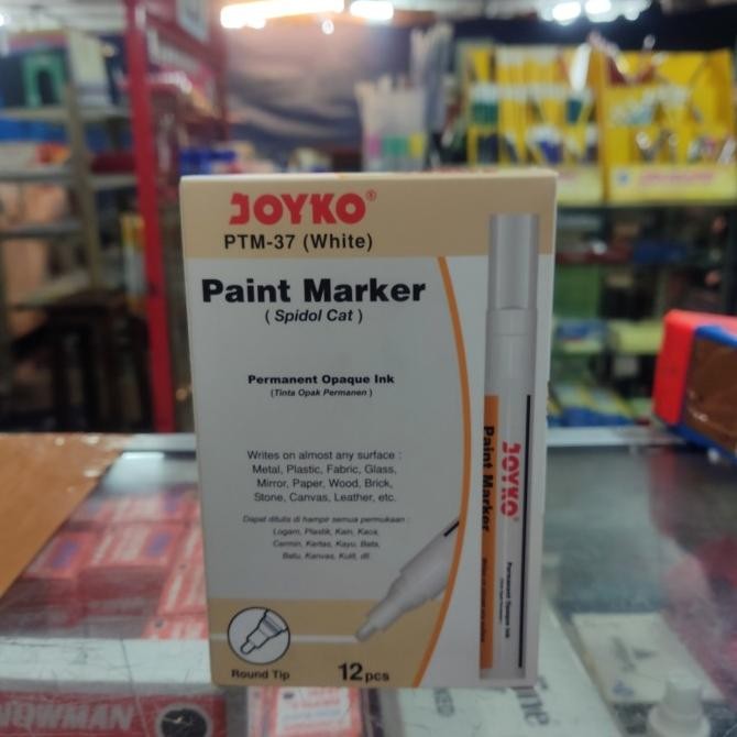 

spidol white paint marker joyko isi 12 Termurah