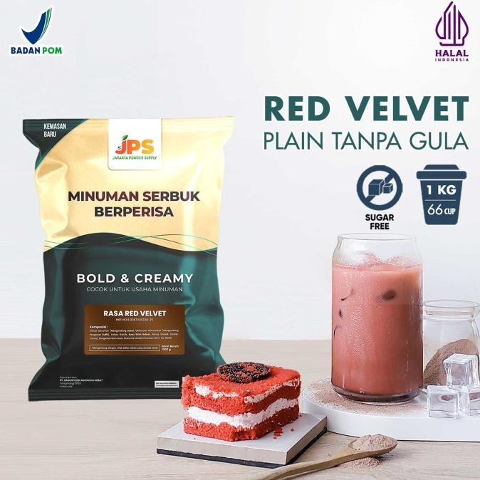 

BARU BUBUK MINUMAN RED VELVET POWDER JPS TANPA GULA