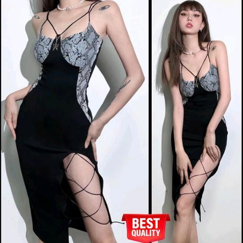 Sexy Longdress Korea Gaun Malam Pesta Clubwear Premium Import