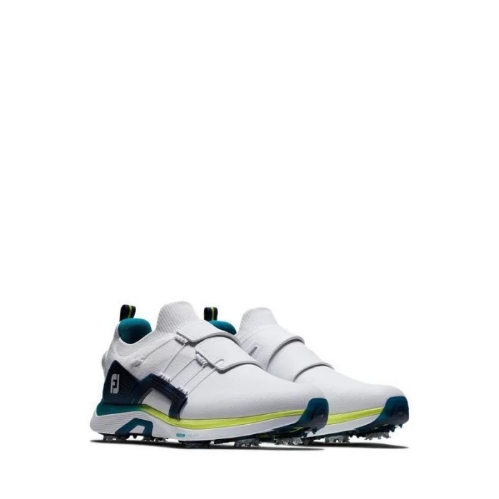 Sepatu golf Man FJ Footjoy Hyperflex BOA mens Golf Shoe White Navy Lime