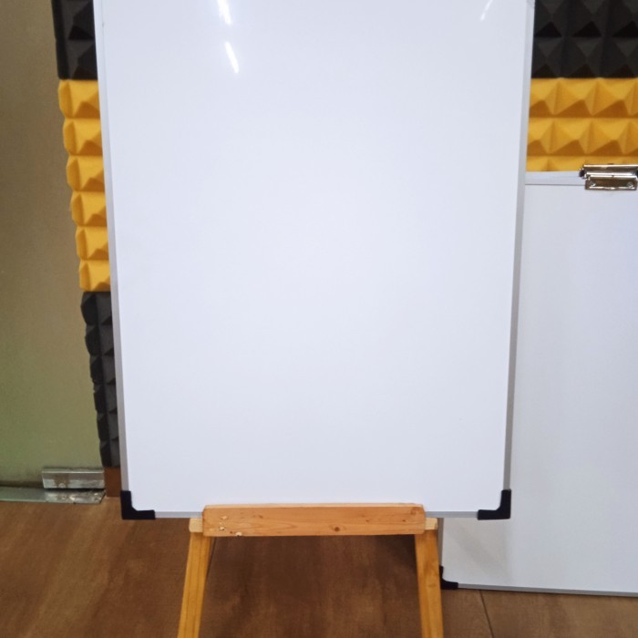 

TERBARU! papan tulis flipchart standing kayu ukuran 60x90