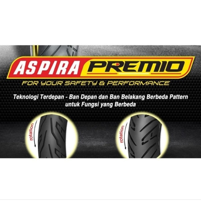 BAN MOTOR NINJA 250CC 120/60-17F & 160/60-17R ASPIRA PREMIO TUBLESS