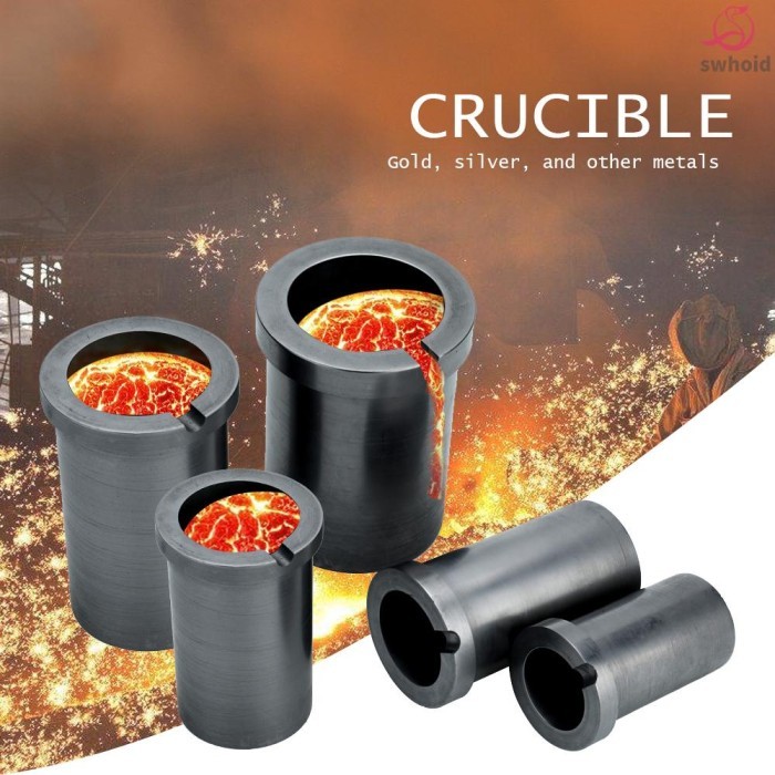 Wadah Grafit Crucible Untuk Melelehkan Logam Emas / Perak Graphite