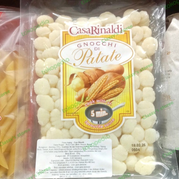 

Casa Rinaldi gnocchi patate/pasta kentang 500 gr