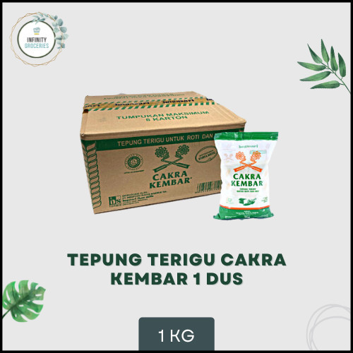 

GROSIR TEPUNG TERIGU CAP CAKRA KEMBAR 1 KG PAKET 1 DUS MURAH !!