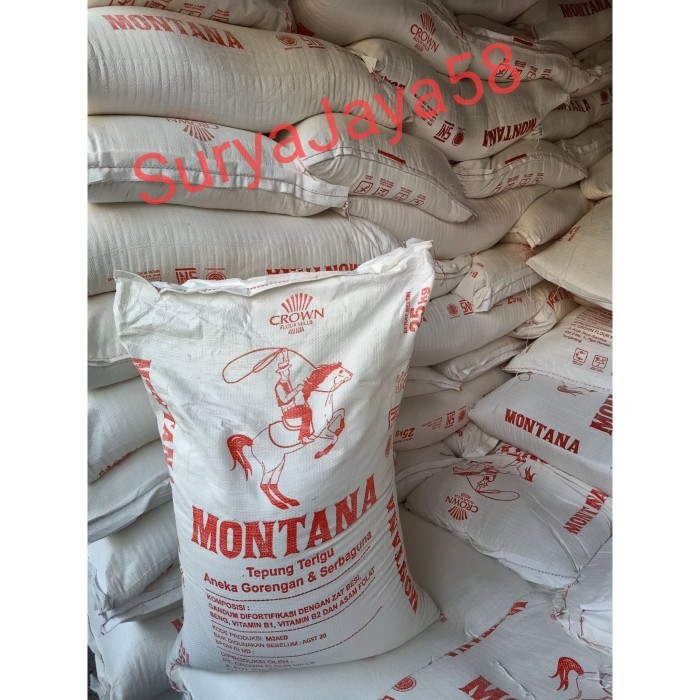 

Tepung Terigu MONTANA karungan 25kg Gorengan, Bahan KueKarungan/Bal
