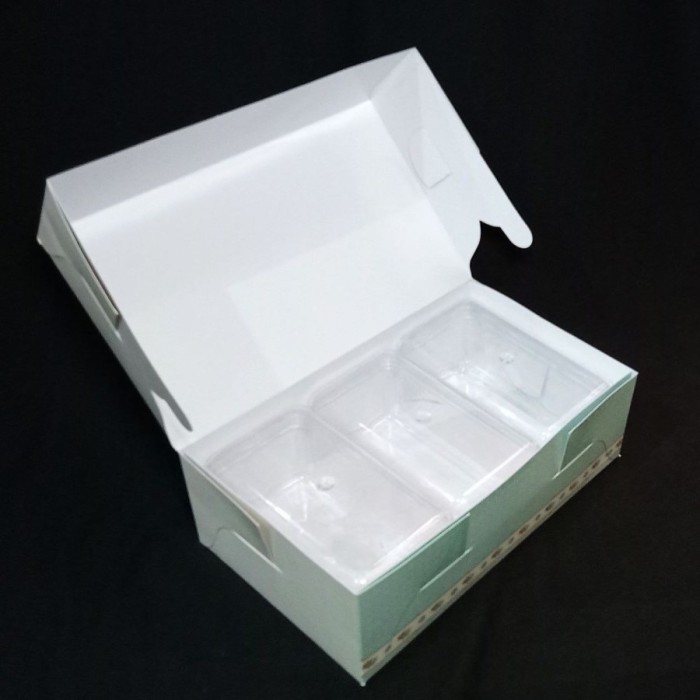 COBA KARDUS KOTAK KUE BROWNIES BOX TOPLES 350 GR ISI 3 PACKAGING HAMPERS SXK36