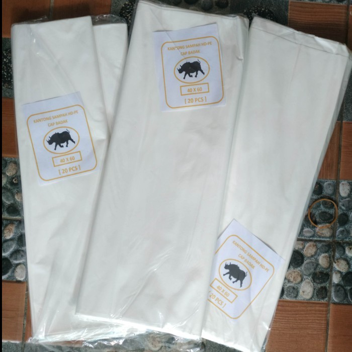 plastik sampah putih susu uk 40x60~polybag~polibag~trash bag~trashbag