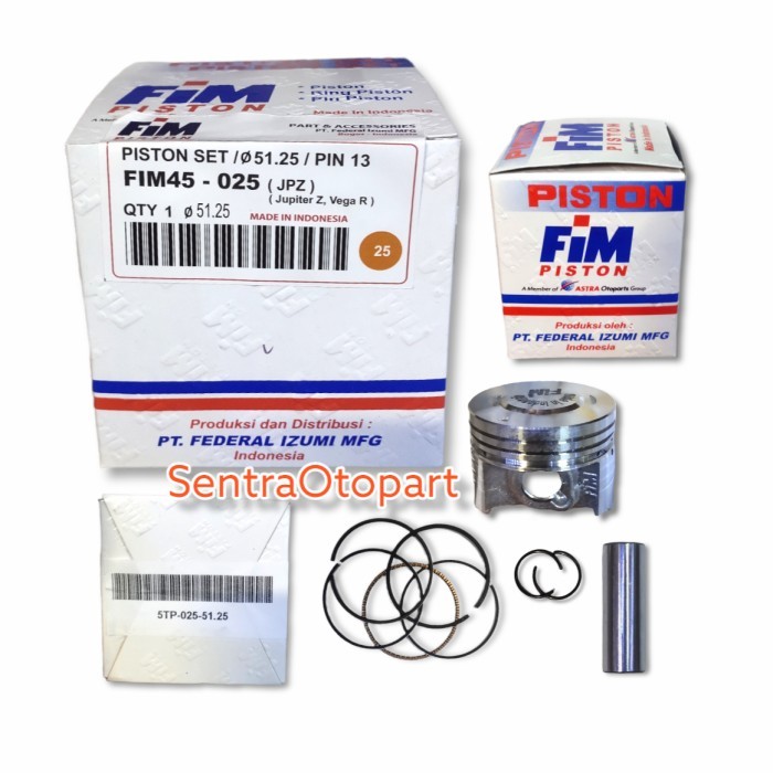 Piston Seher Kit Jupiter Z Vega R New Oversize 25 Fim Barang Langka