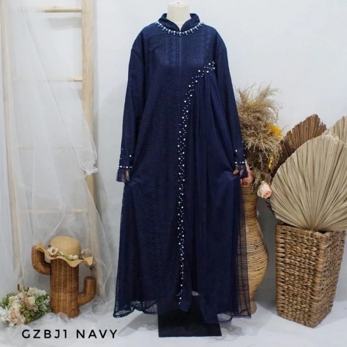 Grosir Gamis Zanitha Super Jumbo Pesta Ld 130 140 150 Brukat Tile Mocca