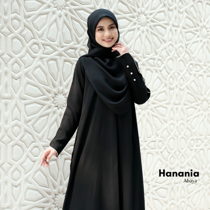 Promo Kupnad Abaya Polos Premium - Hanania Abaya Black